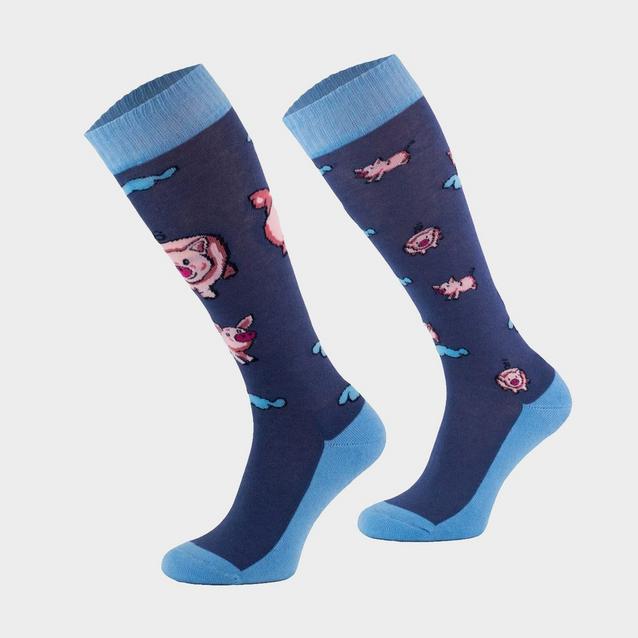 Blue Comodo Kids Novelty Socks Little Pigs image 1