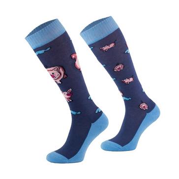 Blue Comodo Kids Novelty Socks Little Pigs