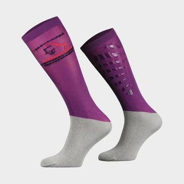 Purple Comodo Adults Microfibre Silicone Grip Socks Purple
