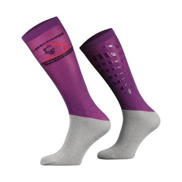 Purple Comodo Adults Microfibre Silicone Grip Socks Purple