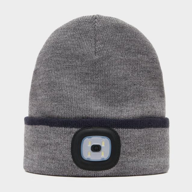 Grey Platinum Vision LED Beanie Hat Grey image 1