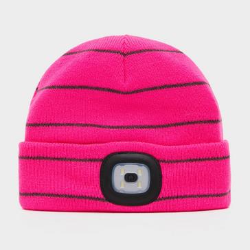 Pink Platinum Junior Vision LED Beanie Hat Pink
