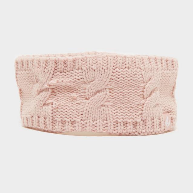 Pink Heat Holders Alta Luxury Cable Knit Headband Pink image 1