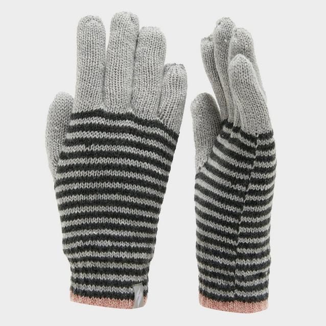 Grey Heat Holders Ladies Oslo Gloves Grey image 1