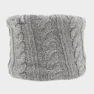 Grey Heat Holders Cable Knit Neck Warmer Grey