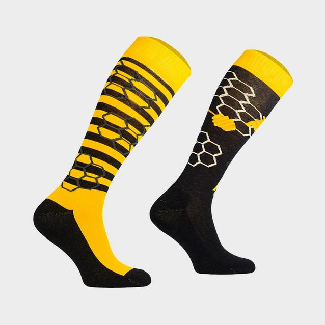 Yellow Comodo Kids Novelty Socks Honeycomb image 1