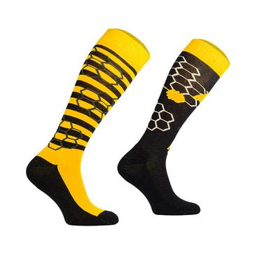Yellow Comodo Kids Novelty Socks Honeycomb