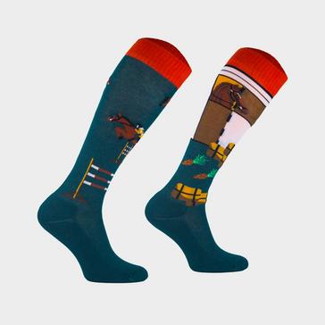 Blue Comodo Adults Novelty Socks Jumping