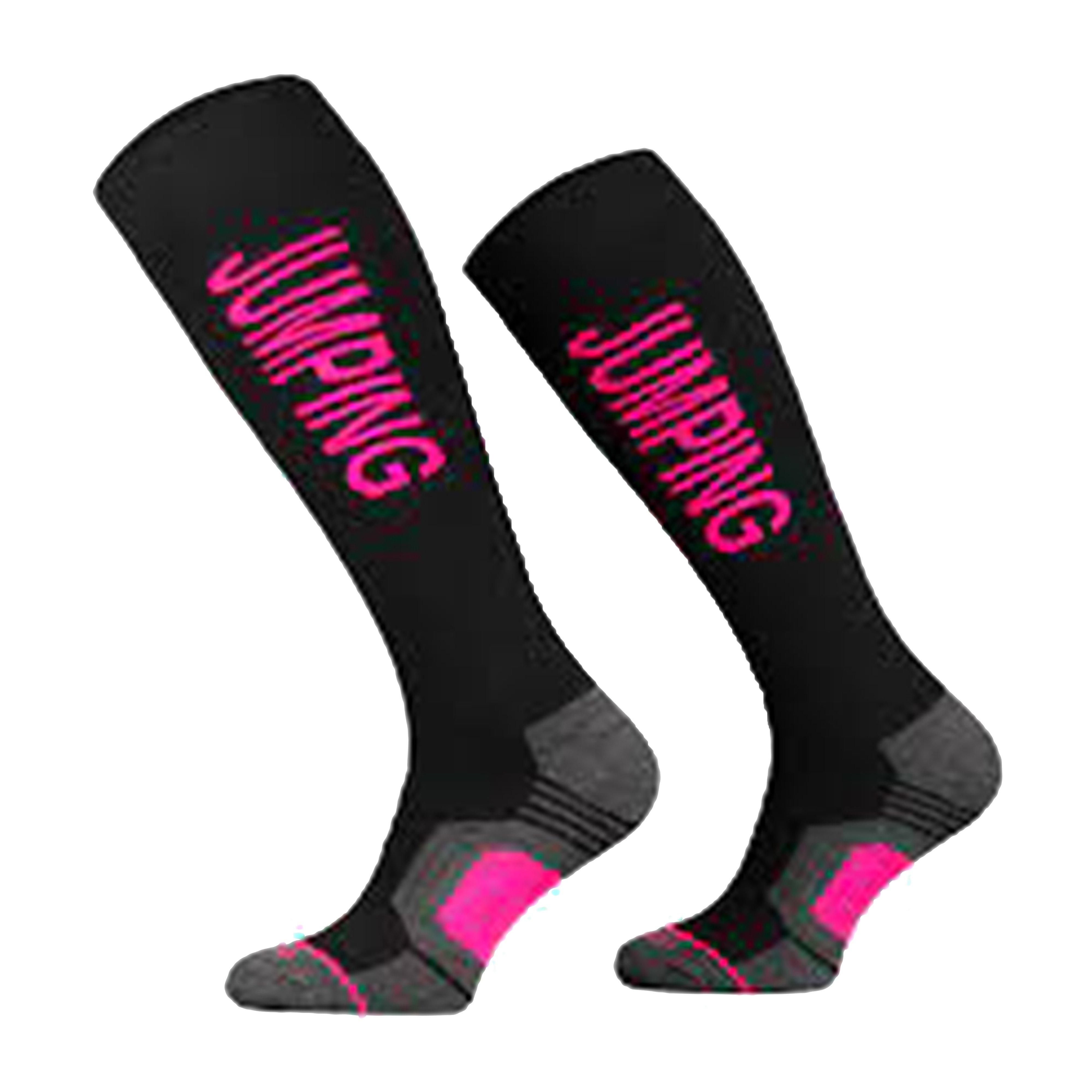 Womens Jumping Socks Black/Pink