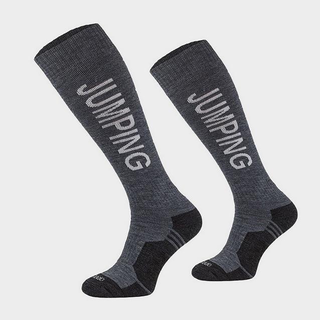 Grey Comodo Womens Jumping Socks Grey Marl/White image 1
