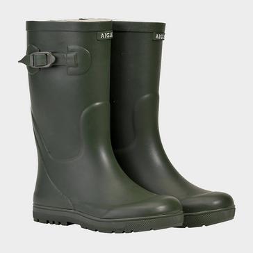 Green Aigle Childs Woody Pop Wellington Boots Kaki