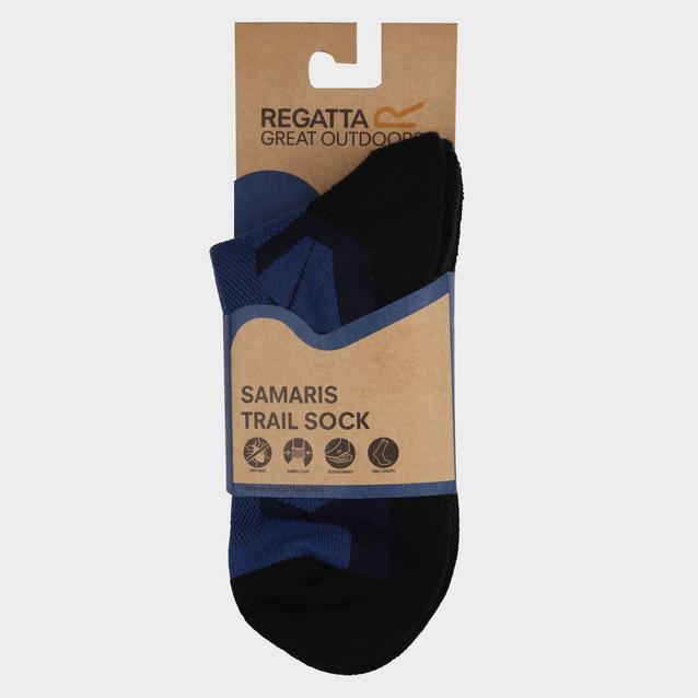 Blue Regatta Mens Outdoor Active Socks 2 Pack Navy/Dark Steel  image 1