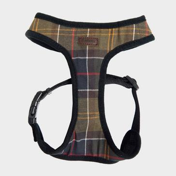 Green Barbour Tartan Dog Harness Classic Tartan