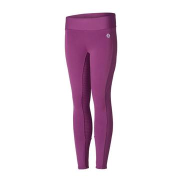 Purple Horze Childs Active Silicone Full Seat Winter Tights Arty Purple