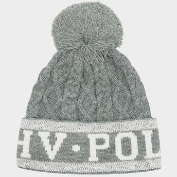 Grey HV Polo Knitted Beanie Grey Melange