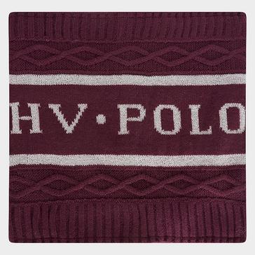 Red HV Polo Loop Scarf Dark Berry