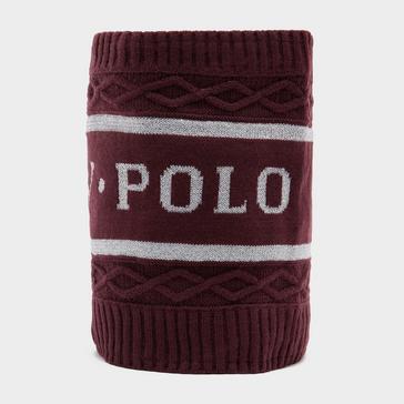 Red HV Polo Loop Scarf Dark Berry