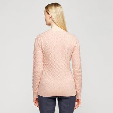 Pink HV Polo Womens Classy Cable Pullover Blush Mel