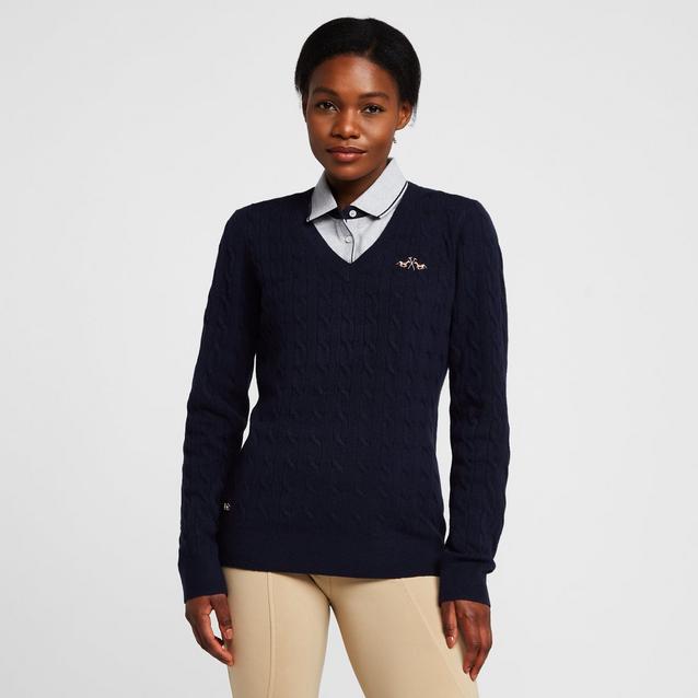 Blue HV Polo Classy Cable Pullover Navy image 1