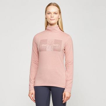 Pink HV Polo Womens Cecile Long Sleeve Top Blush Melange