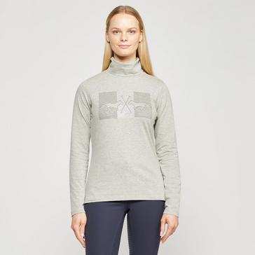 Grey HV Polo Ladies Cecile Long Sleeve Top Grey Heather