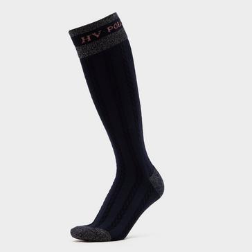 Blue HV Polo Cecile Cable Socks Navy