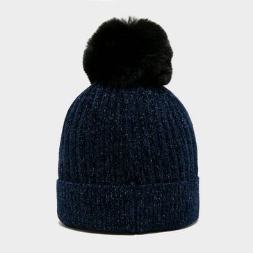 Blue Imperial Riding Dusty Star Velvet Beanie Navy