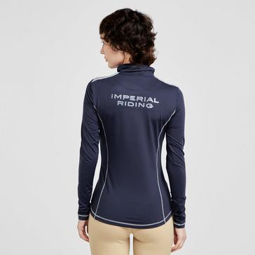 Blue Imperial Riding Ladies Sporty Star 1/2 Zip Technical Top Navy