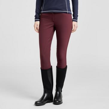 Red Imperial Riding El Capone Silicone Full Seats Breeches Dark Flower