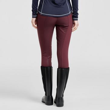 Red Imperial Riding El Capone Silicone Full Seats Breeches Dark Flower
