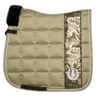 Green Imperial Riding Ambient Hide & Ride Dressage Saddle Pad Olive Green