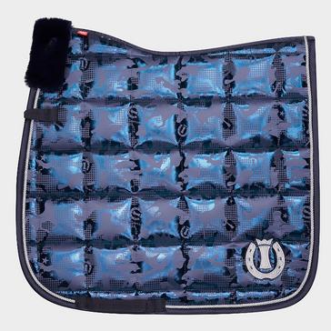 Blue Imperial Riding Ambient Hide & Ride AOP Dressage Saddle Pad Navy