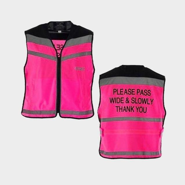 Pink Equisafety Please Pass Wide & Slow Air Waistcoat Pink image 1