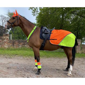 Yellow Equisafety Charlotte Dujardin Multi-Coloured Quarter Summer Sheet Yellow/Orange