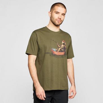 Green North Ridge Men's Fishing Bear T-Shirt