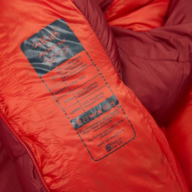Rab Ascent 900 Hydrophobic Down Sleeping Bag (Left Zip) GO Outdoors