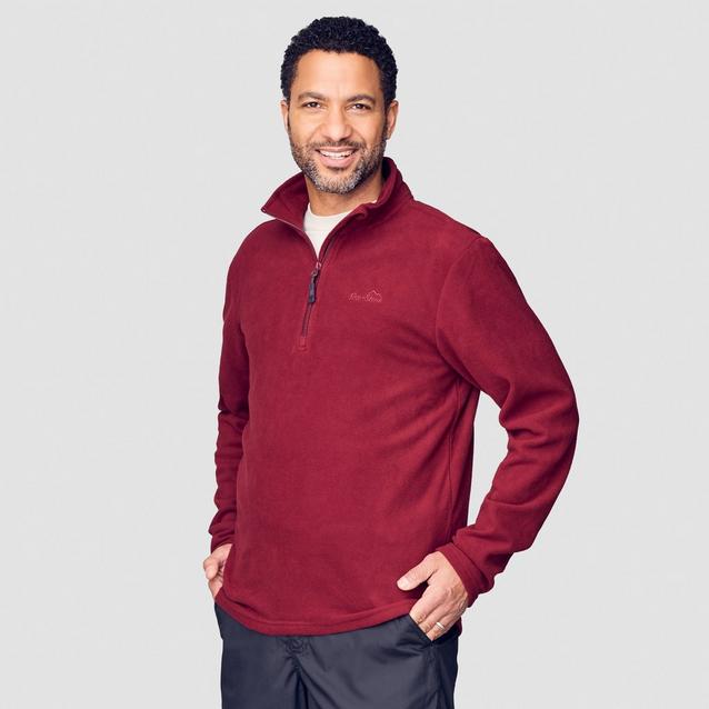 Peter Storm Mens Bracken Half Zip Fleece Red Naylors