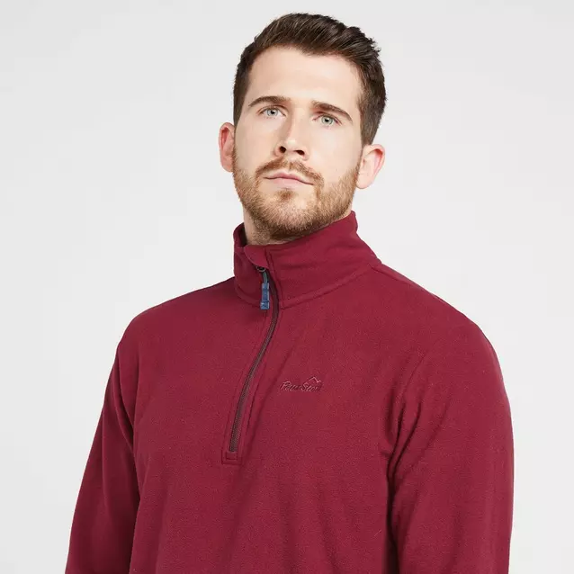 Peter Storm Mens Bracken Half Zip Fleece Red Naylors