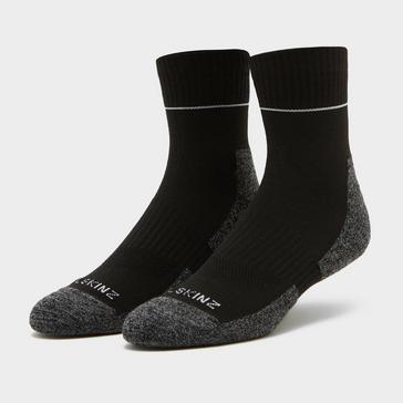 Black Sealskinz Quick Dry Ankle Socks Black/Grey