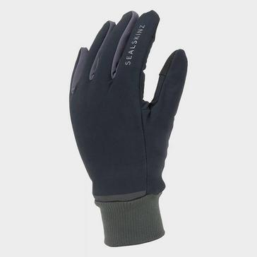 Black Sealskinz Waterproof All Weather Lightweight Gloves with Fusion Control Black