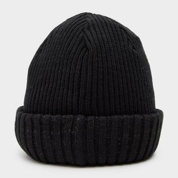 Black Sealskinz Waterproof Cold Weather LED Roll Cuff Beanie Hat Black