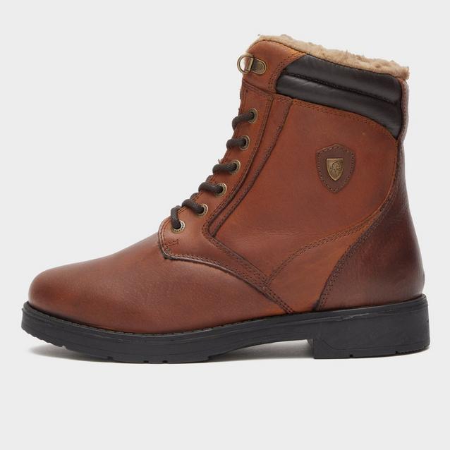 Brown Shires Ladies Ottavia Lace Up Boots Brown image 1