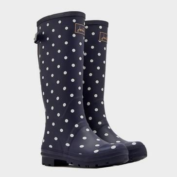 Blue Joules Women's Welly Print French Navy Spot