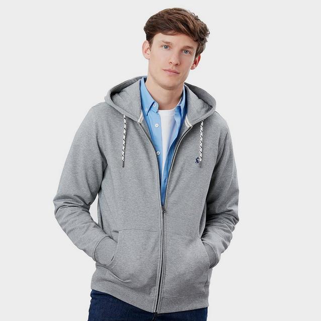 Joules Mens Mayday Zip Hoodie Grey Marl | Naylors