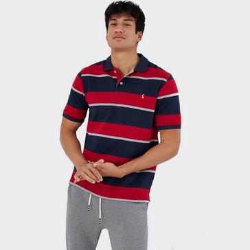 Red Joules Men's Filbert Polo Navy Red Stripe