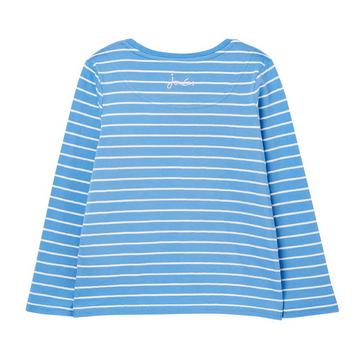 Blue Joules Childs Ava Top Blue Stripe Horse