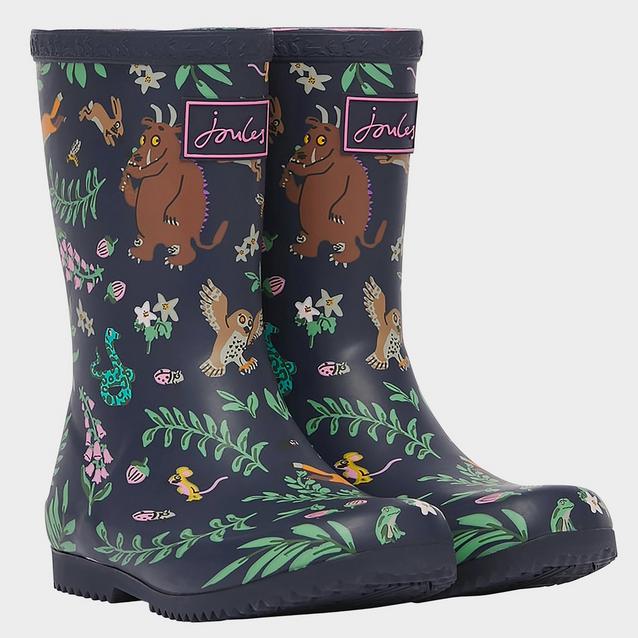Blue Joules Kids Roll Up Wellies Navy Gruffalo image 1