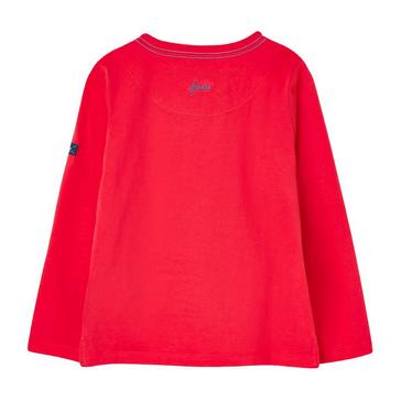 Red Joules Childs Jack Long Sleeve Top Red Dino