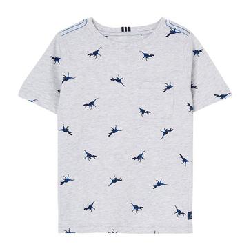 Grey Joules Childs Olly T-Shirt Grey Dino