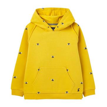 Yellow Joules Childs Lucas Embroidered Hoodie Yellow Bee